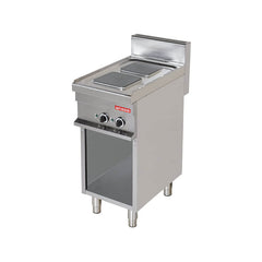 Electric cooker on open stand, 2 square hobs, Line 700, Arisco