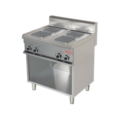 Electric cooker on open stand, 4 square hobs, Line 700, Arisco