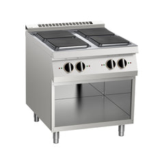 Electric cooker on open stand, 4 square burners, Line 700, Silko