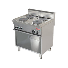 Electric cooker on open stand, 4 round hobs, Line 700, Arisco