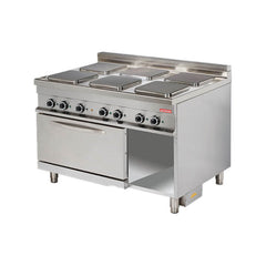 Electric cooker on stand and electric oven, 6 hobs, Line 900, Arisco