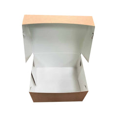 Kraft menu box with laminated interior