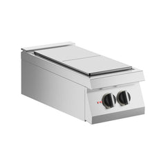 Electric hob with solid top, benchtop, with 2 cooking zones, Line 900, Silko