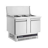 Saladetă cu 2 uși, agregat jos și GN interior, BSVP77, Inomak