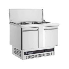 Saladetă cu 2 uși, agregat jos și GN interior, BSVP77, Inomak