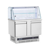 Saladetă cu 2 uși, agregat jos și vitrină, BSVP7300, Inomak