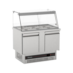 Salatvitrine mit 2 Türen, Unterteil und Vitrine, BSVP7300, Inomak