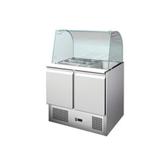 Salatvitrine mit zwei Türen, inklusive Vitrine und Unterschrank, GMS900CG, Bonner