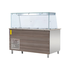 4-türige Salatvitrine mit Vitrine und Seitenschrank, GMSAI228, Bonner