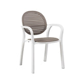 Scaun alb-tortora Gardenia