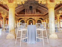 Scaun înalt alb Opera Bar 65