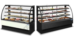 Warm display case with curved glass, 120cm, Evo Hot, Tecnodom