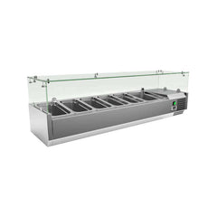 Pizza ingredient display case 6 GN 1/4, 1400mm, Bonner