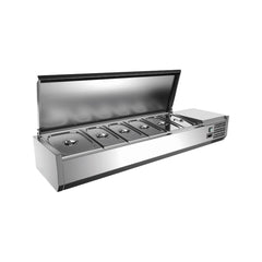 Pizza ingredient display case with lid 6 GN 1/3, 1400mm, Bonner