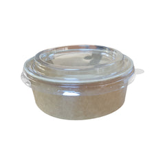 Cardboard salad bowl and lid