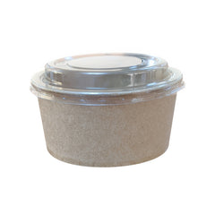 Cardboard salad bowl and lid