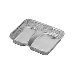 Aluminum casserole with compartments