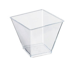 Square plastic dessert cup