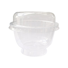 Round plastic dessert cup