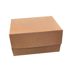 Kraft menu box with laminated interior