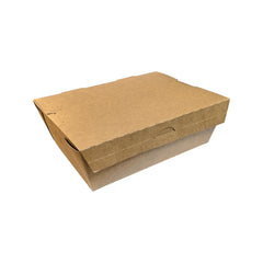 Kraft menu box with laminated interior