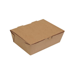 Kraft menu box with laminated interior