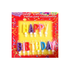 Happy Birthday letter set candles