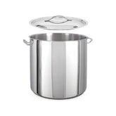 Oala inalta de inox cu capac