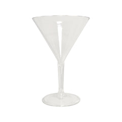 Reusable plastic martini glass