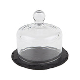 Platou ardezie cu capac din sticlă