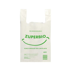 White biodegradable bag