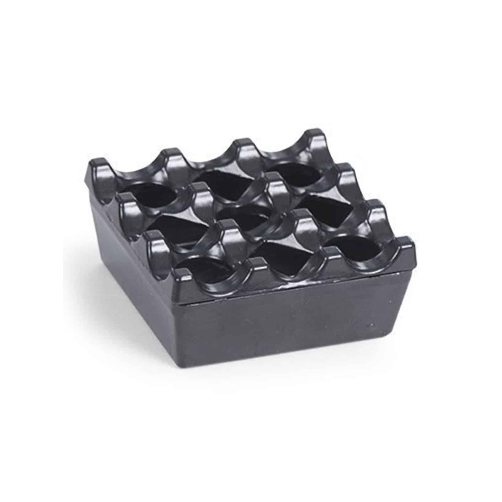 Scrumiera cu protectie la vant,Kapp - 8x8x3.5cm neagra