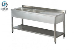 Spülbecken mit 2 Becken 140x70x85