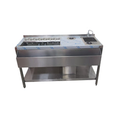 Stație bar 160cm, cu orificiu pentru debarasare