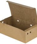 Cutie carton meniu Kraft Nr. 2, 110x110x70mm, cu interior laminat, pentru take-away.