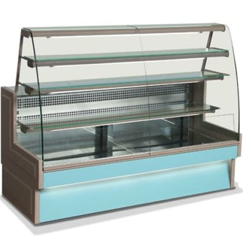 Vitrină refrigerare orizontală Tecnodom Rivo 140 pentru expunere produse HORECA.