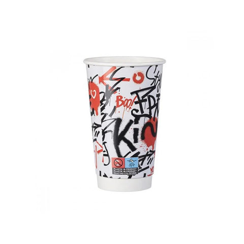 Pahar carton cu perete dublu 16 oz