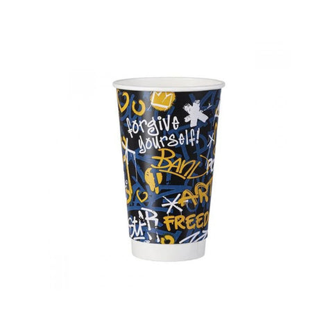 Pahar carton cu perete dublu 16 oz