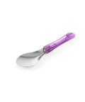 Lingură profesională de înghețată cu mâner Tritan violet, lungime 260mm, ergonomică.
