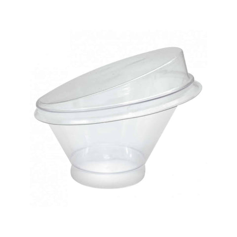 Transparenter asymmetrischer Becher