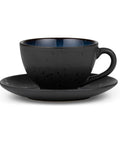 Ceașcă Cappuccino Torino Neagră 210ml, porțelan mat