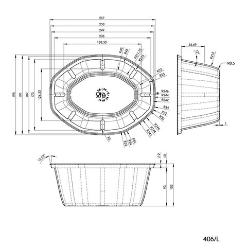 Tavă copt aluminiu pui 406L-E2L, set 100 bucăți, de unică folosință