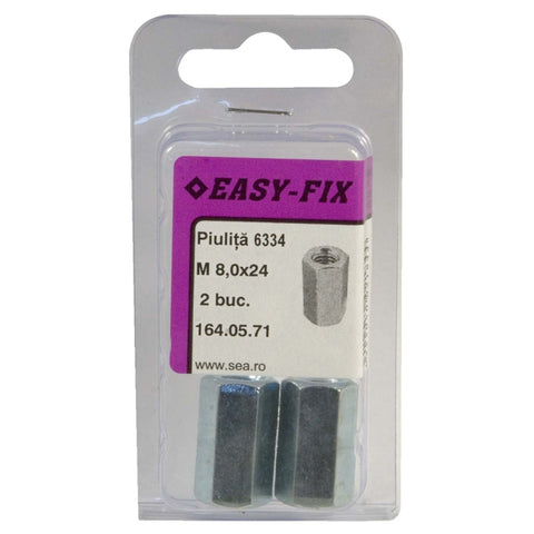 Piuliță hexagonală de cuplare DIN 6334, M8x24, oțel zincat