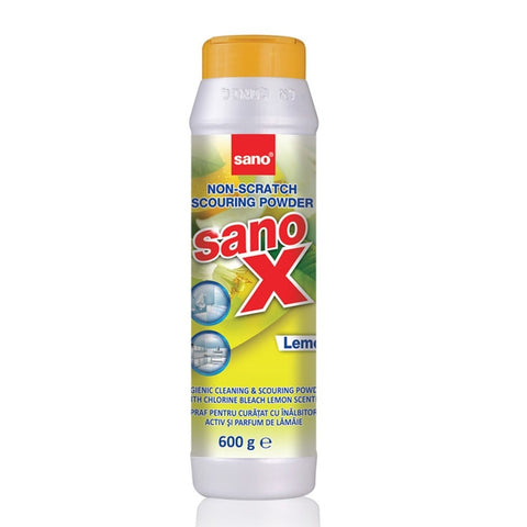 Sano X Praf de Curățat 600g, detergent igienizant cu clor și lămâie pentru HORECA