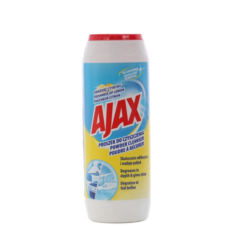 Ajax praf de curățat 450g cu lămâie, soluție eficientă pentru igiena profesională în HORECA.