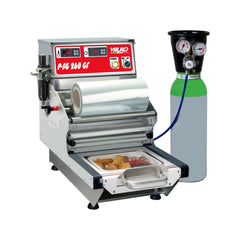 Aparat pentru ambalat caserole 230x180mm, cu acționare pneumatică și înlocuire gaz, GF