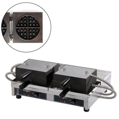 Aparat pentru vafe deschidere 180°, dublu, Ronde, Krampouz