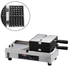 Aparat pentru vafe deschidere 180°, stânga-dreapta, simplu, 4x5 Liege, Krampouz