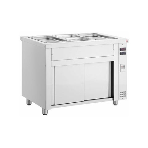 Bain-Marie mit beheiztem Schrank, 3 GN1/1, Inomak