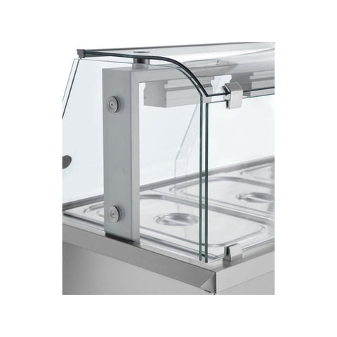 Bain-Marie mit Vitrine, Tischgerät, 3 GN1/1, Inomak